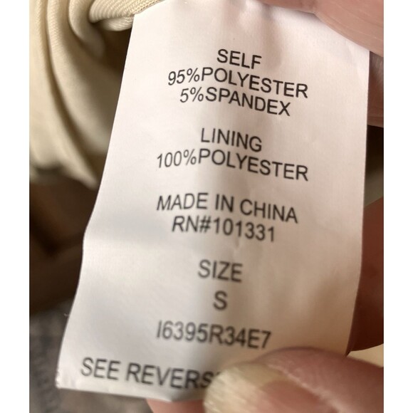 Charlotte‎ Russe Women's Gold Shimmer Lined Cut Out Waist Dress Size S - Picture 9 of 11